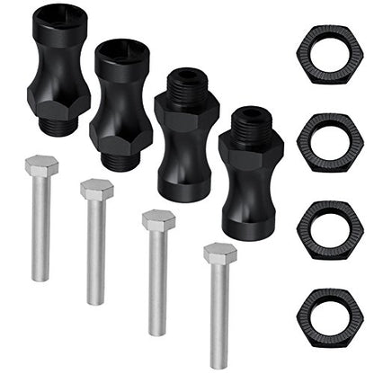 Hobbypark Aluminum 12mm Turn 17mm Hex Wheel Extension Adapter Drive Hub Widener for RC Vehicle Parts (Set of 4)