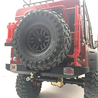 KYX Racing Metal Front & Rear Bumper Set w/LED Lights Upgrades Parts Accessories for RC Crawler Car Axial SCX10 II 90046 Traxxas TRX-4 TRX4