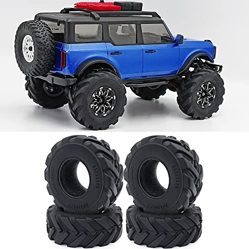 1.0inches Mud Tires 4pcs 54mm Rubber Crawler Wheel Tires for 1/18 TRX4M 1/24 Axial Scx24 Deadbolt C10 JLU CRC B-17 AXI00005 AXI00006 Upgrade - size: 54mm