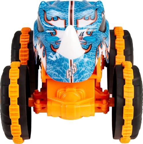 Hot Wheels RC Monster Trucks Rhinomite in 1:24 Scale, Remote-Control Toy Truck, All-Terrain Capabilities with Grip Action Tires, Full-Function RC - style: Rhinomite