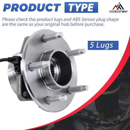 513189 Front Wheel Hub Bearing Assembly Compatible with 2005-06 Equinox | ABS 5 Lugs Automotive Replacement Front Wheel Hub Assembly Compatible with 2005-2006 Chevy Equinox, 2002-2007 Saturn Vue - size: 513189/1PC