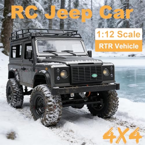 MN99S 1/12 RC Crawler, RC Land Rover 4x4 Off Road Rock Crawler | RTR RC Jeep with Two 1200mAh Batteries