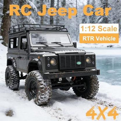 MN99S 1/12 RC Crawler, RC Land Rover 4x4 Off Road Rock Crawler | RTR RC Jeep with Two 1200mAh Batteries