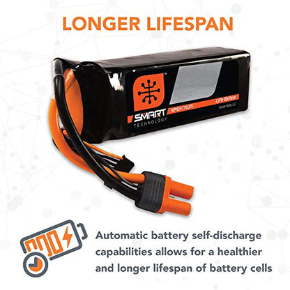 Spektrum Smart RC LiPo Battery Pack: 3200mAh 3S 11.1V 30C with IC3 Connector (EC3 Compatible), SPMX32003S30 , Black
