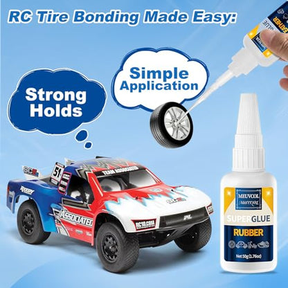 Rubber Glue,100g Super Glue for Rubber, RC Tires, Seals, Gaskets, Shoe Soles, Hose, Rubber Adhesive Heavy Duty, Waterproof, Motorcycle Handlebar Grip Glue for Automotive Parts, Bike Tires - size: 100g