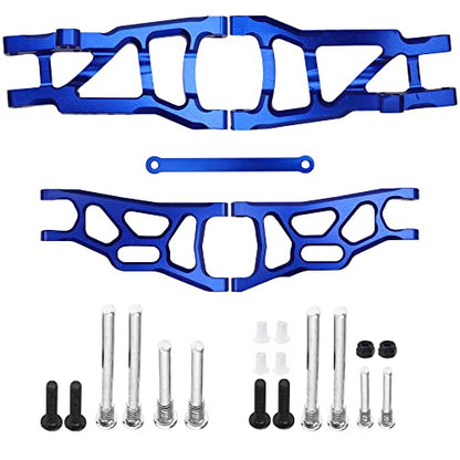 Aluminum Suspension A-Arms Set w/Tie Bar Front Rear Upgrades Parts Compatible with 1/10 Traxxas Slash 2WD RC Car,Replacement of 2555 3631 2532 (Blue) - color: Blue