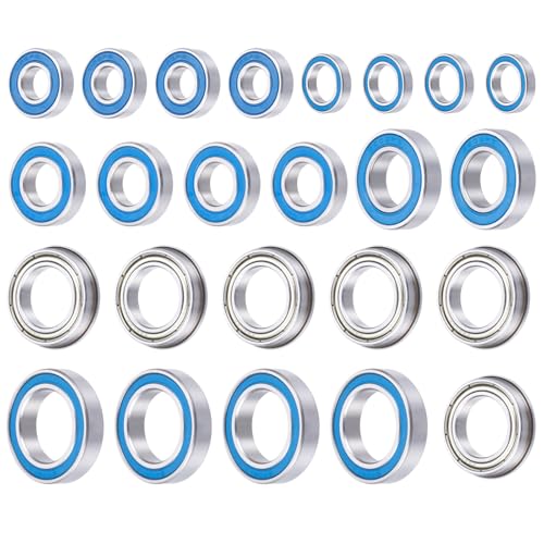 24pcs Steel Sealed Bearings Kit for Losi 1/5 5IVE-T 5T 5IVE-B 5B 4WD | Buggy SCT RC Car Upgrade Parts