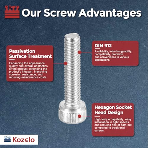 30pcs Socket Head Cap Screws - [M5-0.8 x 22mm] 304 Stainless Steel Allen Socket Drive for Electrical Motor 3D Printing Fan Engine Replacement Use, Silver - size: M5-0.8x22mm