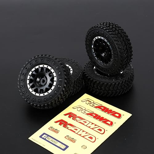 RCAWD Alum Barrage Beadlock Wheels and Tires for 1/24 ECX Barrage RGT FTX 1/24 Series Upgrades Part