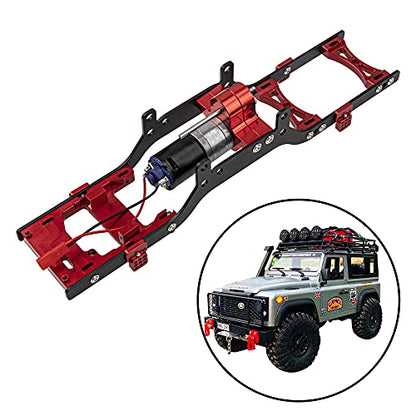 ShareGoo Metal Body Chassis Frame Car Shell Suspension Bracket with 370 Motor kit Compatible with MN Model D90 D91 MN45 MN99 MN99S 1/12 RC Car (Red) - color: Red