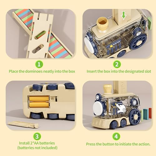 RC Tank Car with Drift Hand Gesture Control 2.4Ghz Free Deformation Truck with Light Spray & Domino Train Toy 80 PCS Dominos STEM Montessori with Lights & Music Gifts for Boys Girls 3-6