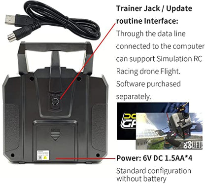 FS-i6X Transmitter and FS-iA10B 10-CH Receiver for RC Models Flysky | 10 Channels 2.4GHz Flysky AFHDS2A | for FPV Quadrotor, Fixed Wing, Car and Boat (Mode 2 Left Hand)