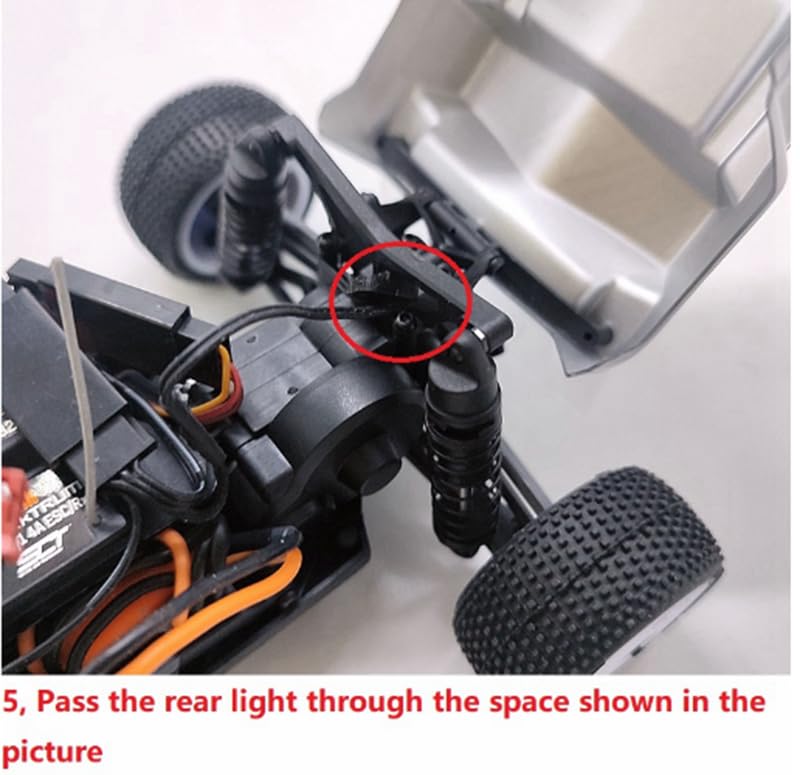 RC Front and Rear Lights Kits for Losi 1/28 Micro-T 2WD RC Car Specialty Headlight Taillights Set