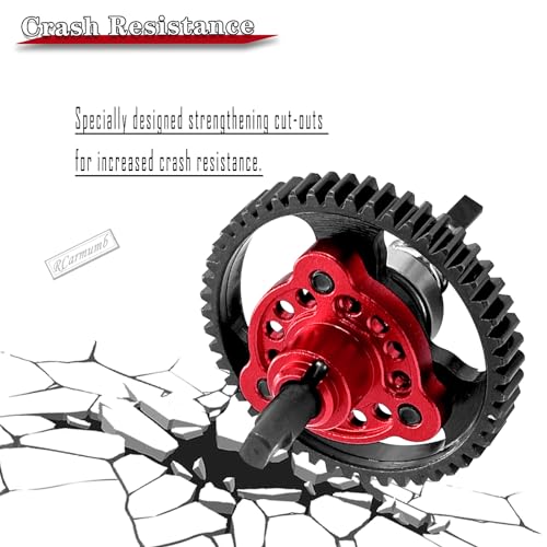 RC 50T Slipper Clutch Eliminator Differential Locker Gear Upgrades Part for Slash Rustler Stampede 4X4/4x4 VXL,50T Spur Gear with Pinions Gears Set(15T 17T 19T),#6878,Red - color: Red(50T)