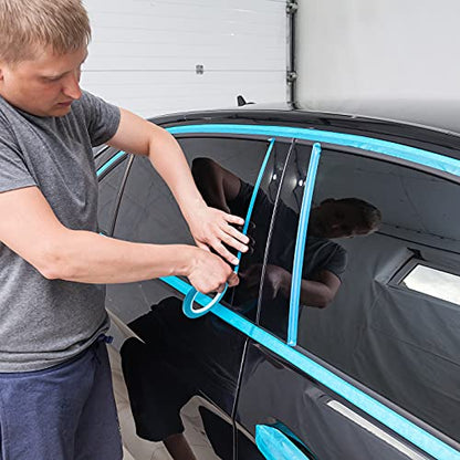 Xuniea 5 Rolls Fine Line Vinyl Tape, 1/16, 1/8, 1/4, 1/2, 3/4 Inch, Blue | Masking Tape Automotive Car Auto Paint for Curves, High Temperature Vinyl Low Tack - color: Blue, size: 1/16, 1/8,1/4, 1/2, 3/4 Inch