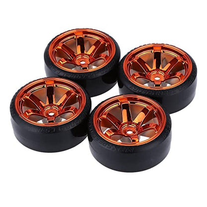 GoolRC 4PCS/Set 1/10 Drift Car Tires Hard Tyre Replacement for Traxxas HSP Tamiya HPI Kyosho On-Road Drifting Car (Gold) - color: Gold