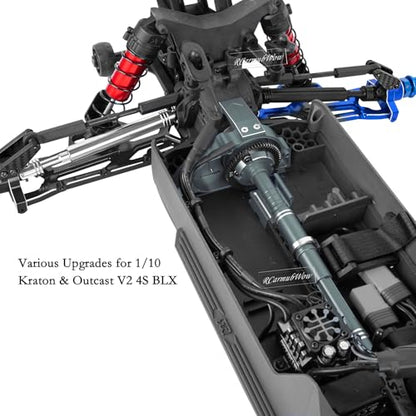 RC Alloy Center Transmission Box Upgrades Part for 1/101/10 Kraton/Outcast 4S V2,Senton/Vorteks 223S V4,1/8 Mojave 4S BLX,Typhon 223S V4,Aluminium Center Gear Box Hops Up,Titanium
