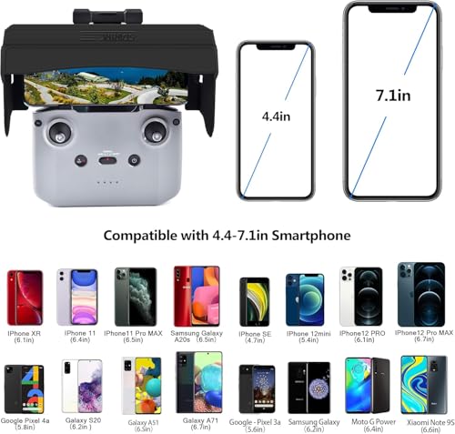 STARTRC Sun Hood for DJI RC-N3/N2, for DJI Mini 4K/NEO 2/X1 Accessories | Foldable Magnetic Sunshade for SKYROVER X1,for DJI Neo 2,Mini 4k,Lito 1 Controller, for 4.4-7.1" Smartphone Screen