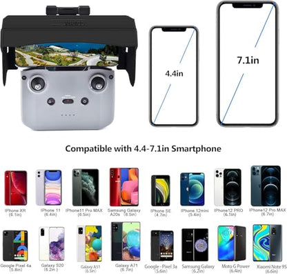 STARTRC Sun Hood for DJI RC-N3/N2, for DJI Mini 4K/NEO 2/X1 Accessories | Foldable Magnetic Sunshade for SKYROVER X1,for DJI Neo 2,Mini 4k,Lito 1 Controller, for 4.4-7.1" Smartphone Screen