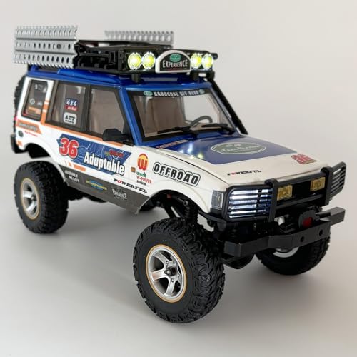 WPLDEWAN RC Rock Crawler RC Truck 4x4 1/18 Scale Remote Control Truck RTR | All Terrain Car Off Road Hobby Climber for Adult with Proportional Control 3 Speed Light System LR1801