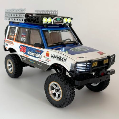 WPLDEWAN RC Rock Crawler RC Truck 4x4 1/18 Scale Remote Control Truck RTR | All Terrain Car Off Road Hobby Climber for Adult with Proportional Control 3 Speed Light System LR1801