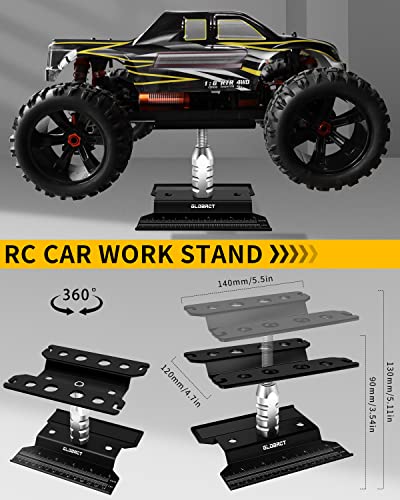 GLOBACT RC Repair Tool RC Screwdriver Kit for 1/8 1/10 RC Car, 26Pcs | Including RC Car Stand, RC Hex Driver Set, RC Plier, Screws Tray, Wrench, Body Reamer