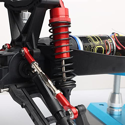 5862 Front & Rear Aluminum Alloy Shock Absorber for 1/10 Slash 4x4 Hoss Rustler Stampede Bandit VXL Nitro Shock Parts Replace of 3760 3762 SLA014 (4-Pack) (Red) - color: Red
