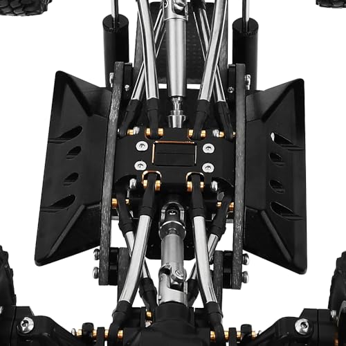 Aluminum Rock Sliders Pedal Side Plate for 1/18 RC Crawler Redcat Ascent-18 Upgrade (Black) - color: Black