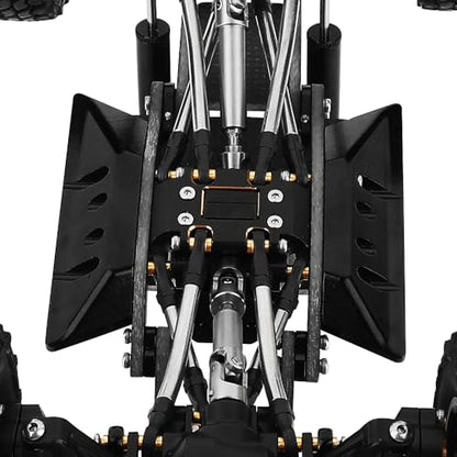 Aluminum Rock Sliders Pedal Side Plate for 1/18 RC Crawler Redcat Ascent-18 Upgrade (Black) - color: Black