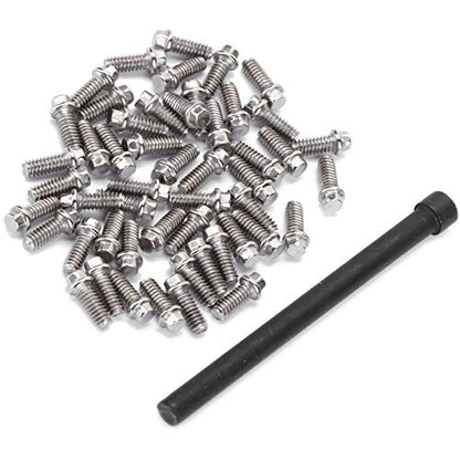 VGEBY RC Car Screw 50Pcs RC Car Wheel Rims Hub Screws Stainless Steel Screws for 1/10 RC Crawler Car - size: M2