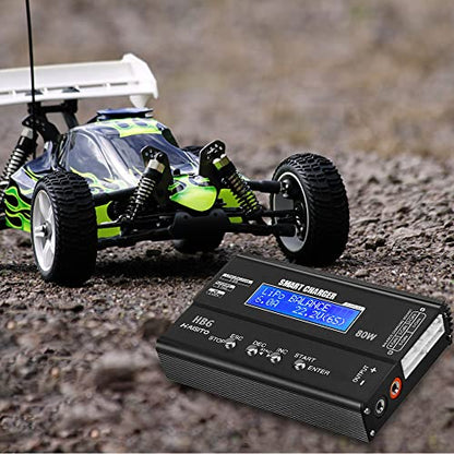 Lipo Charger H B6 RC Charger LiPo Battery Balance RC Car Charger Discharger for LiPo/Li-ion/Life Battery(1-6s) NiMH/NiCd (1-15s) RC Hobby Battery Balance Charger 80W 6A XT-60/JST/Deans Connectors