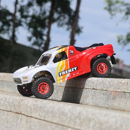1:12 4WD Brushless RC Truck for Adults, 4x4 Offroad Waterproof Monster Trucks, Electric Powered High Speed Remote Control Cars, Fast Extreme All Terrain RC Truggy with Double 3S Battery - style: Racing Flame