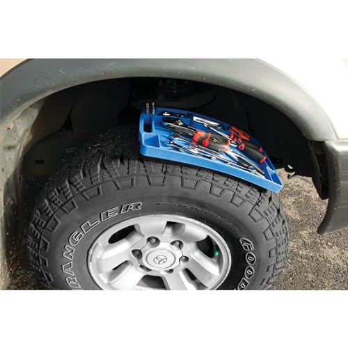 Performance Tool W1294 Fender Buddy Flexible Silicone Tool Tray | Non-slip automotive work tray. Molds to surfaces. Integrated magnetic parts tray and molded bit organizer - style: Fender Buddy Flexible