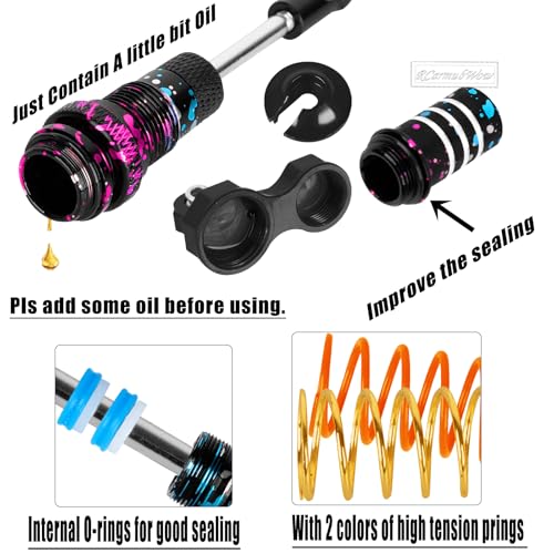 RC Upgrades Part for 1/10 Slash 2WD,Driveshafts,Shock Absorbers &Suspension Arms &Turnbuckles Links&Caster Blocks &Steering Block &Stub Axle Carriers &Shock Towers &Bulkhead,Polychrome - color: Polychrome(2wd)