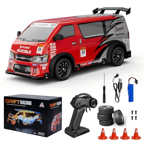 RC Drift Car 1:24 Scale Remote Control Vehicle 25KM/H(Peak) 4WD with Drift, JDM Drift rc Cars with LED Lights USB Rechargeable Battery, rc Cars Boys Toys Gift Back-to-School Season Birthday - color: Rc Drift Car-red