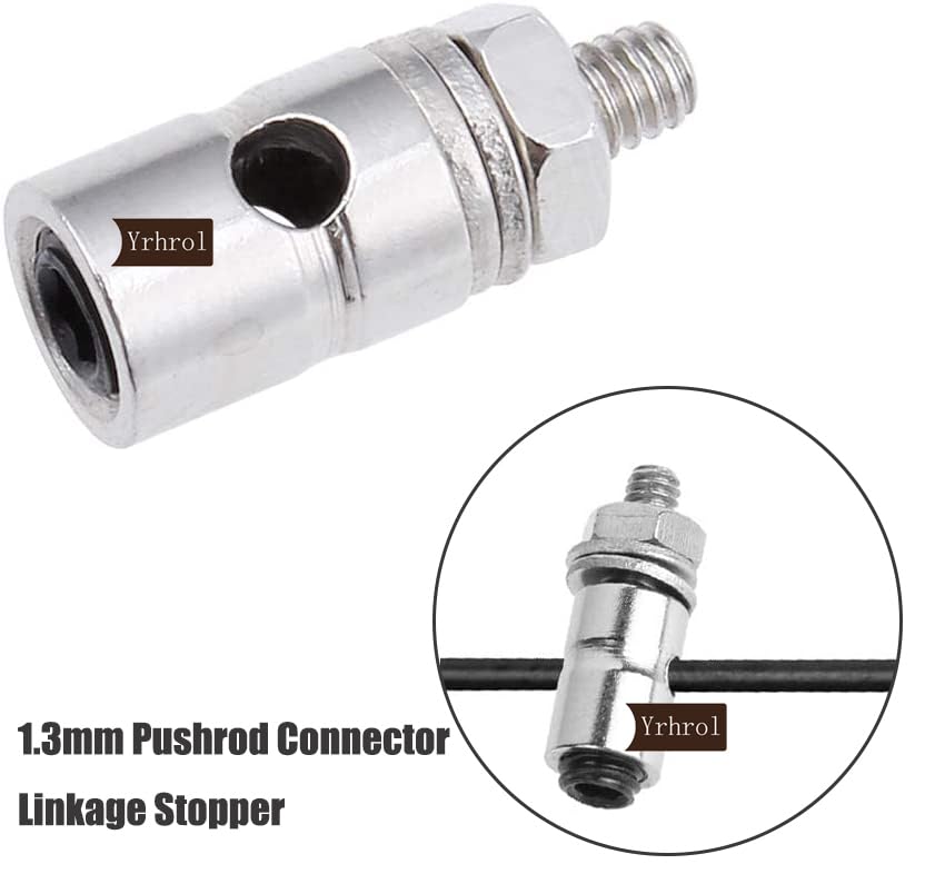 20Pcs Adjustable Pushrod Connector Linkage Stopper 1.3mm + 20Pcs Nylon Control Horns 21x10 mm + 20Pcs 1.2 x 260mm Z Push Rods Parts Compatible for RC Airplane Plane Boat Replacement - color: 260mm/10.24inch