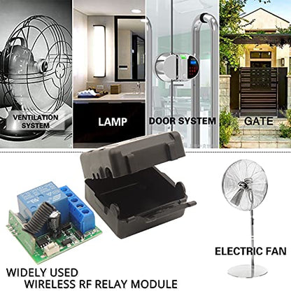 DieseRC 433Mhz Universal Wireless Remote Control Switch DC 12V 1CH RF Relay Receiver Module with 2 Transmitters, EV1527 Learning Code Remote Switch - color: 1 Recever and 2 Transmitters