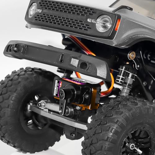 RC Micro Digital Servo for Axial SCX24 Upgrade & Servo Mount & Servo Horn - color: Black Horn