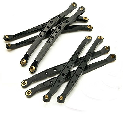 8Pcs Lower & Upper Suspension Link Linkage Set for 1/10 Axial Wraith 90018 | Aluminum Alloy,Length (center distance between two holes):123mm,3mm Ball End Hole