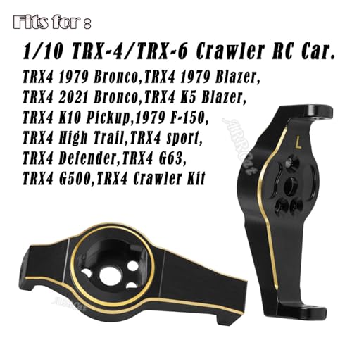 Brass Caster Blocks Protal Drive C Hub Carrier Upgrades Part for TRX-4/TRX-6 Crawler RC Car,ARRCat Brass Caster Blocks Protal Drive C Hub Carrier,Black