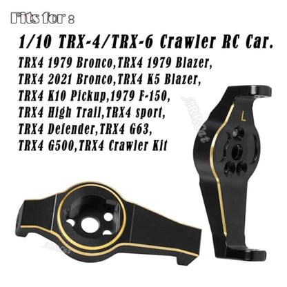 Brass Caster Blocks Protal Drive C Hub Carrier Upgrades Part for TRX-4/TRX-6 Crawler RC Car,ARRCat Brass Caster Blocks Protal Drive C Hub Carrier,Black