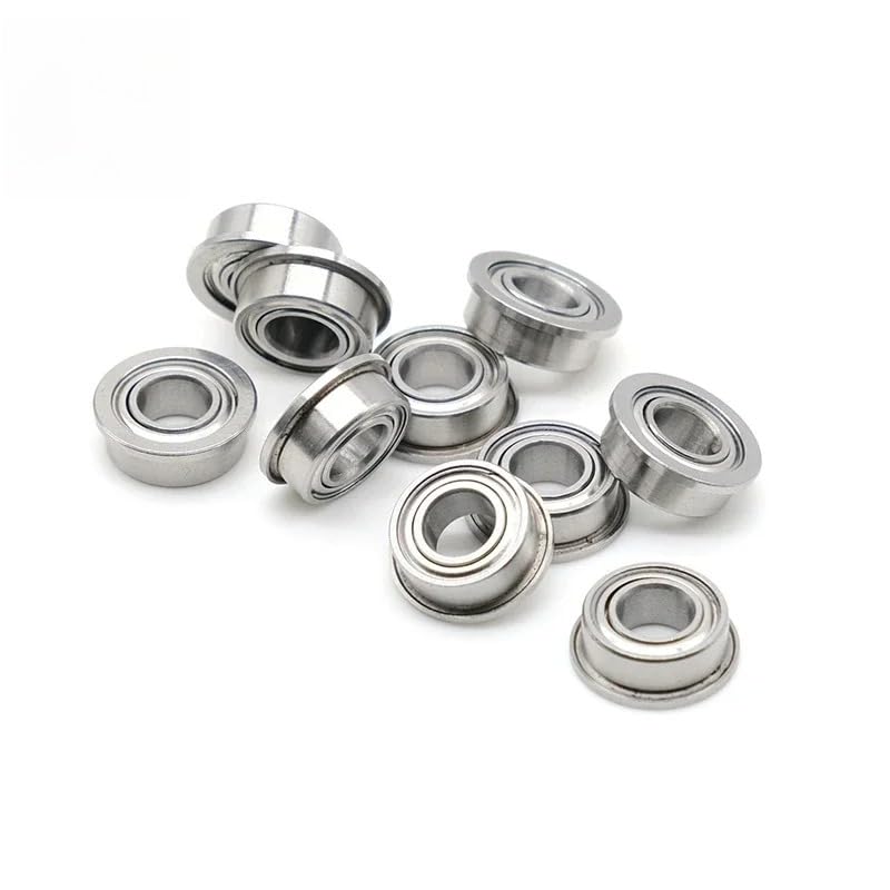 10pcs F604ZZ Flange Ball Bearing 4x12x4mm ABEC-7 Metal Shield ZZ for Drone Micro Motor Precision Instruments - size: F604ZZ 4x12x4
