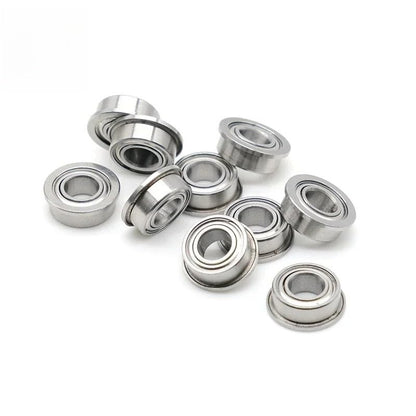 10pcs F604ZZ Flange Ball Bearing 4x12x4mm ABEC-7 Metal Shield ZZ for Drone Micro Motor Precision Instruments - size: F604ZZ 4x12x4