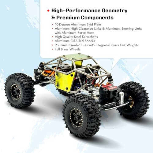furitek Limited Edition Titan Buggy 18 – RTR Titanium Gold Edition w/Active Pro 4WS & Micro Tesla DigiBoard - Remote Control Car RC Cars for Adults (Gold) - color: Gold