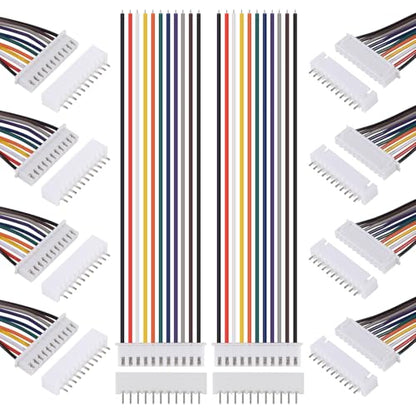 10Pairs JST-XH Connector Kit, XH 2.54mm 11 Pin Header Male and Female Connectors Plug Adapter with Flat Wire Cable 200mm 26AWG Compatible with JST XH (11P) - color: 11P