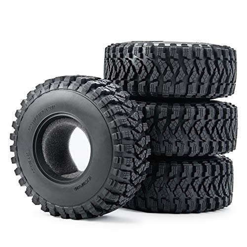 4pcs 2.2" Crawler Tires 125 * 50mm with Foam Insert for 1/10 RC Crawler Car Axial SCX10 TRX4 Wraith RBX10 RR10