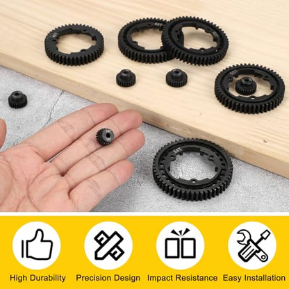 MECCANIXITY 48P Hardened Steel Pinion Gear, 20T 3.175mm Shaft Metal Motor Gear with Hex Key for RC Brushless Brush Motor Model Car Replace(Black) - size: 20T