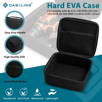 caseling Hard Tool Case Organizer for Hardware and Electronics | Hard EVA tool organizer case fits hardware and electronics up to 8.7 x 7.8 x 3.5 inches with zippered mesh accessory pocket