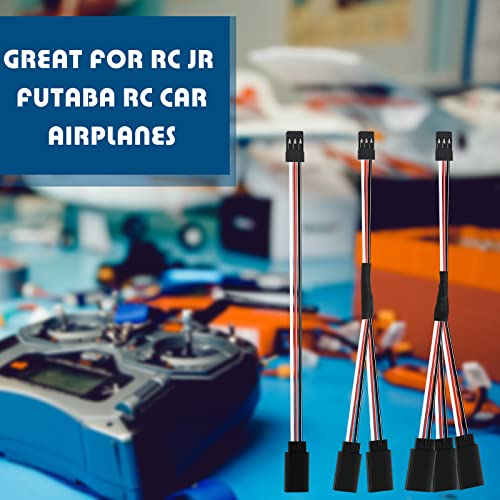 Eccliy 15 Pcs Servo Extension Cable Y Connector 3 Pin Plug Splitters Male to Female Servo Adapter Extension Servo Wire Connector Compatible with RC JR Futaba RC Car or Airplanes, 3 Styles
