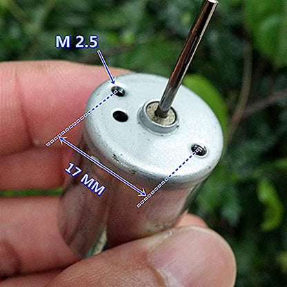 GTPBAO Power Science DIY Hobby Toy Model Motor, DC 6V 12V 10000RPM, Mini 370 Motor with Precious Metal Brush, 23mm Long Shaft 6-Pole Rotor, High Speed Large Torque Engine Projects